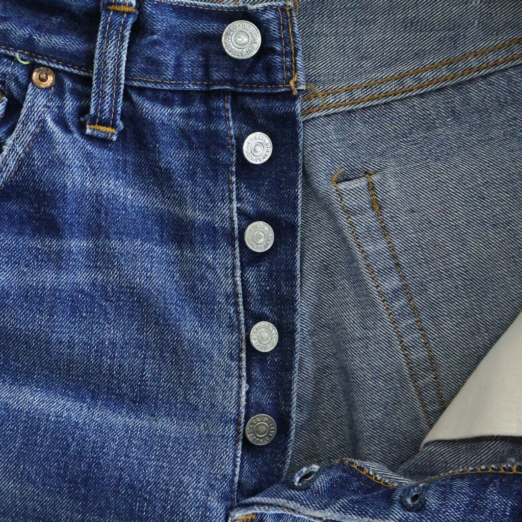 Levi's(リーバイス) 70S VINTAGE 501 66前期 ボタン裏6 紙パッチ スモールe シングルステッチ ヴィンテージ ボタンフライデニムパンツ インディゴ