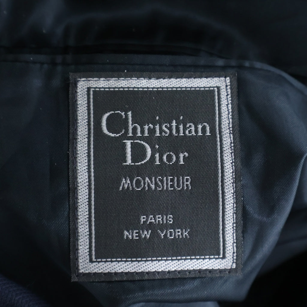 Christian Dior MONSIEUR(クリスチャンディオールムッシュ) 80S VINTAGE ヴィンテージ USA製 金ボタン 2Bシングルテーラードジャケット ネイビー