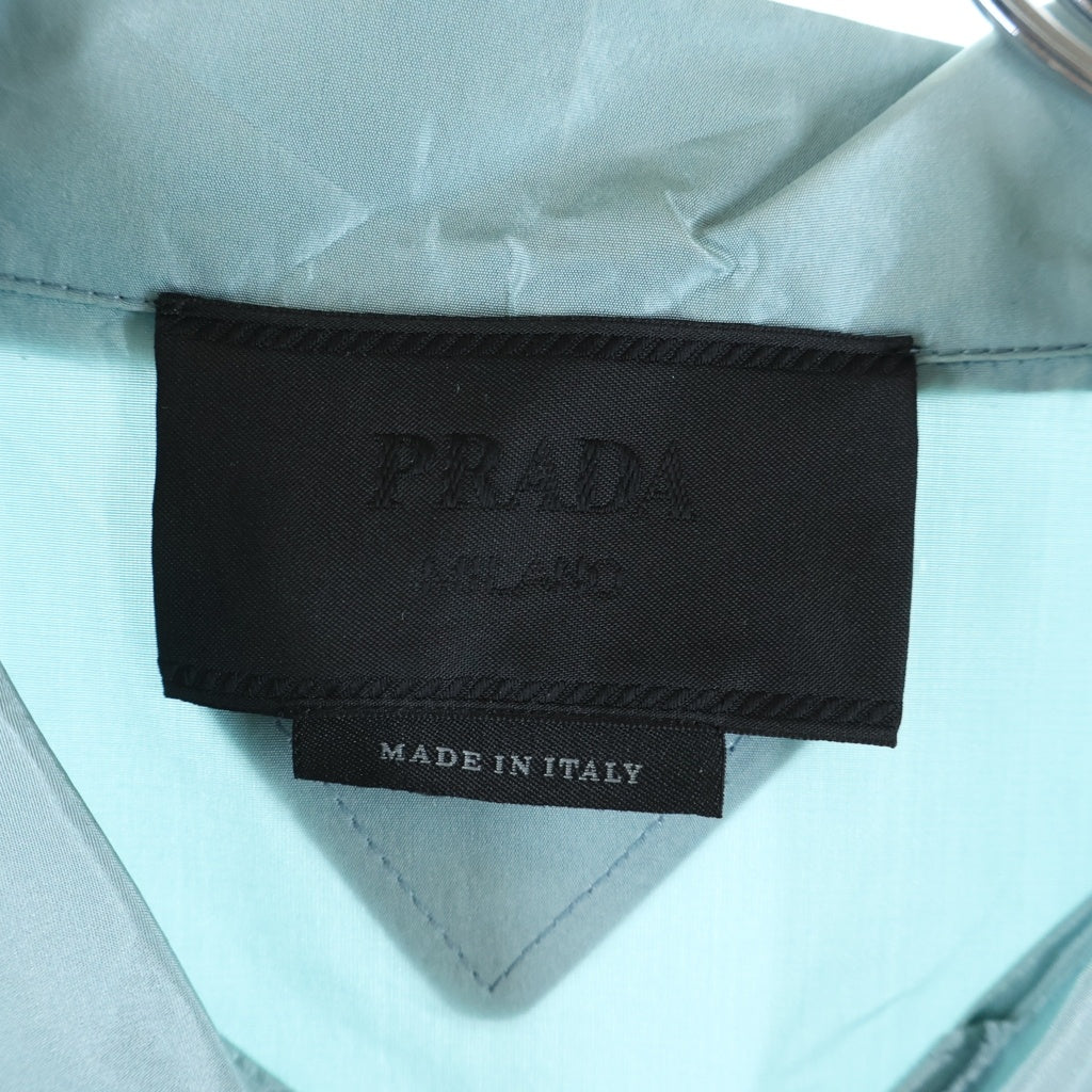 PRADA(プラダ) シルク プリント パジャマシャツ ライトブルー SC627