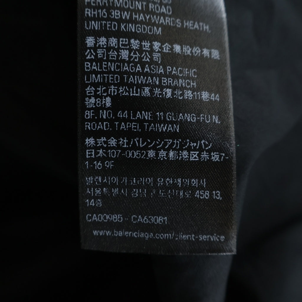 BALENCIAGA(バレンシアガ) ハートロゴ ボタンダウン 半袖シャツ ブラック 839293
