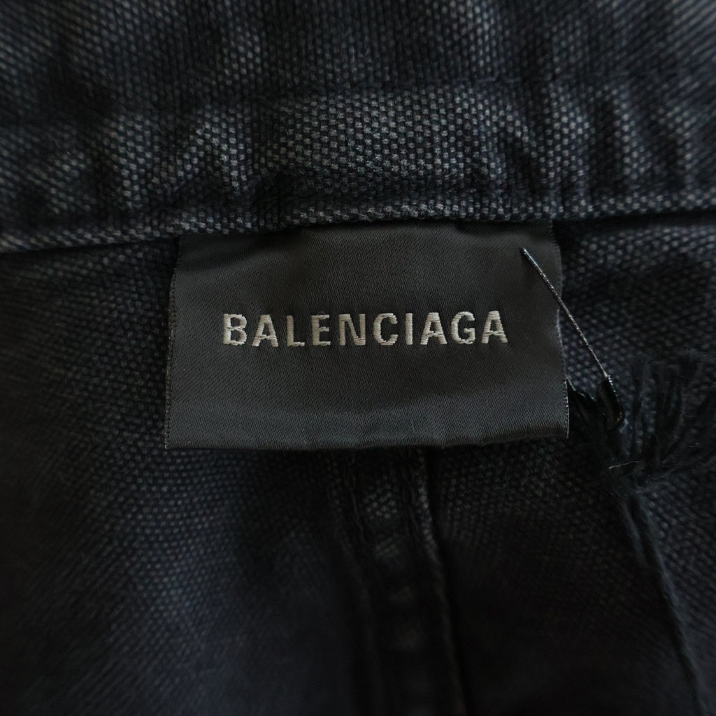 BALENCIAGA(バレンシアガ) ダブルニーペインターバギーパンツ ブラック 791794