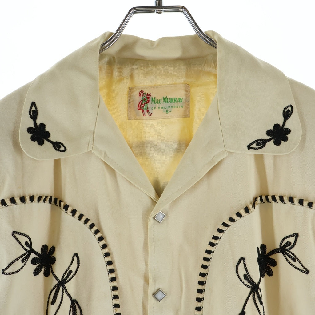 VINTAGE(ヴィンテージ) 50S VINTAGE MAC MURRAY WESTERN JACKET マクマリー レーヨンギャバジン ヴィンテージ ウエスタンジャケット ホワイト