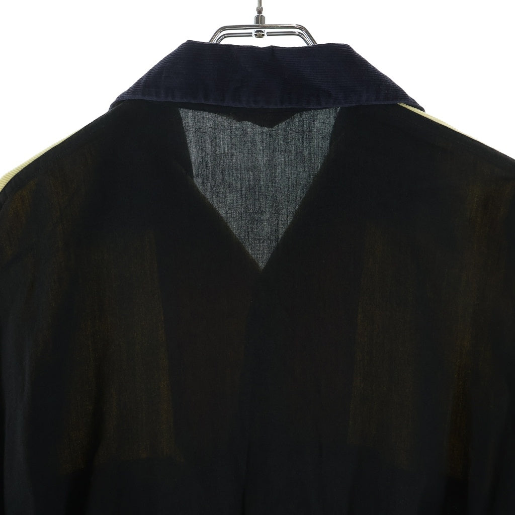VINTAGE(ヴィンテージ) 60S VINTAGE El Rancho レーヨンギャバ コーデュロイ切り替え ヴィンテージ プルオーバーシャツ ブラック/イエロー