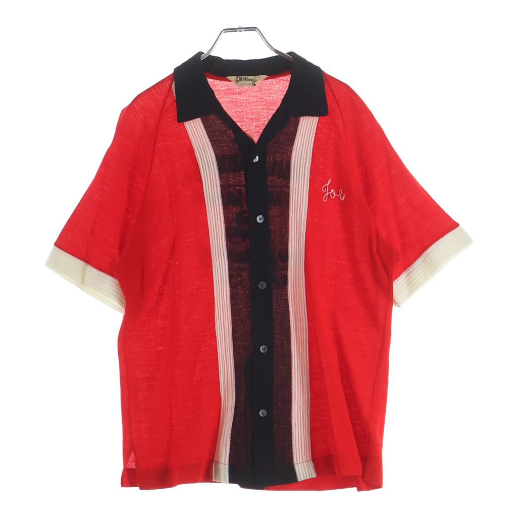 VINTAGE(ヴィンテージ) 50S-60S VINTAGE HILTON ヒルトン ヴィンテージ 半袖ニットボーリングシャツ レッド