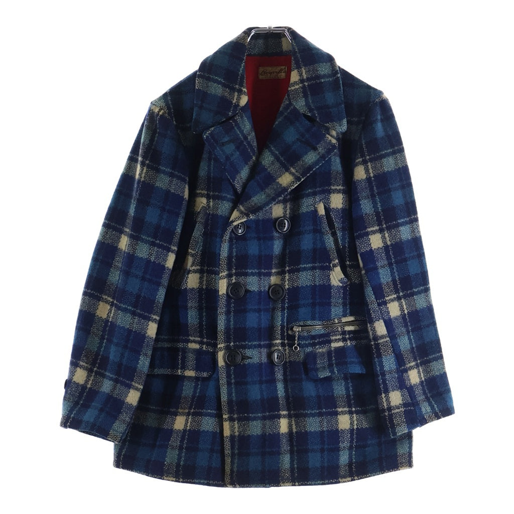 VINTAGE(ヴィンテージ) 60S VINTAGE SEARS BOYVILLE ヴィンテージ ウール チェック Pコート ネイビー