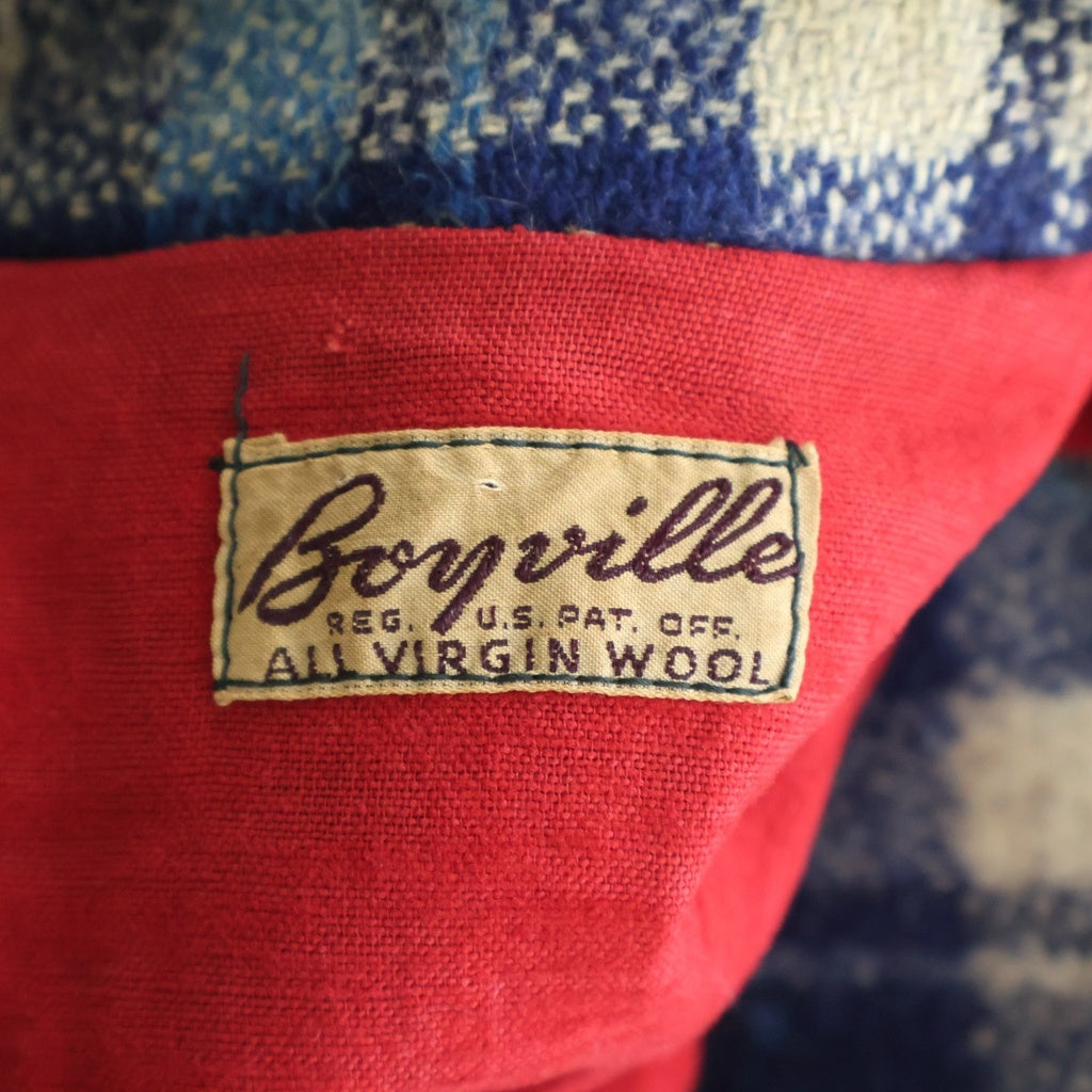 VINTAGE(ヴィンテージ) 60S VINTAGE SEARS BOYVILLE ヴィンテージ ウール チェック Pコート ネイビー
