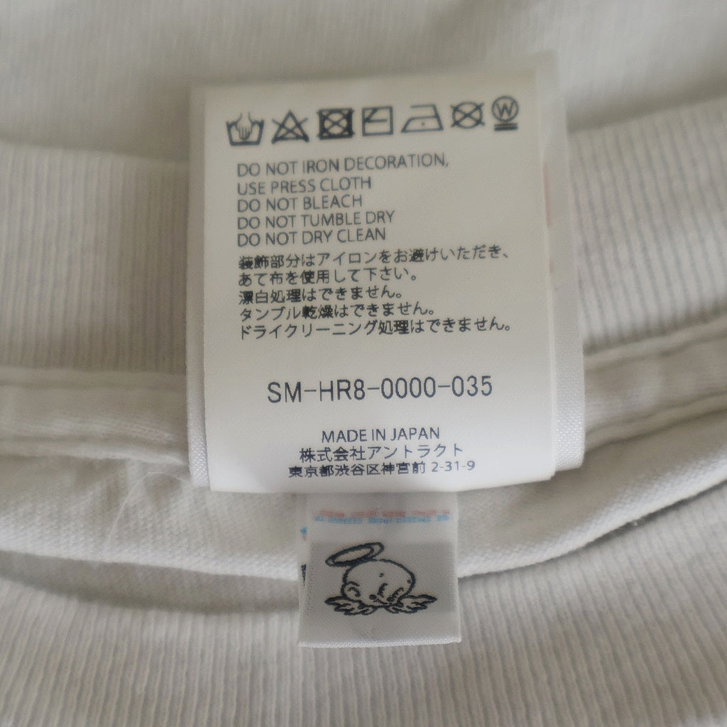 SAINT MICHAEL(セントマイケル) 25SS SAINT 666 LS TEE セント フロントアームプリント クルーネック 長袖Tシャツ カットソー ホワイト SM-HR8-0000-035