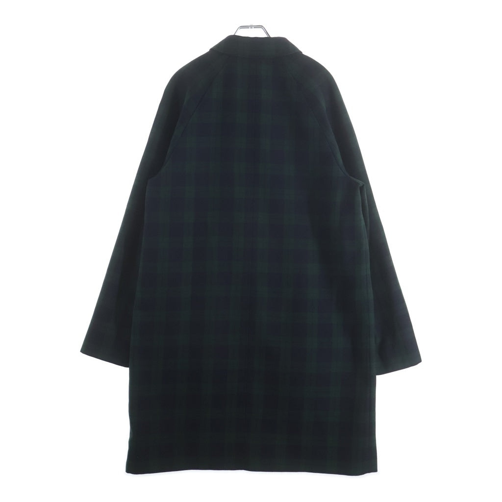 A.P.C(アーペーセー) ブラックウォッチ チェック ステンカラーコート グリーン/ブラック