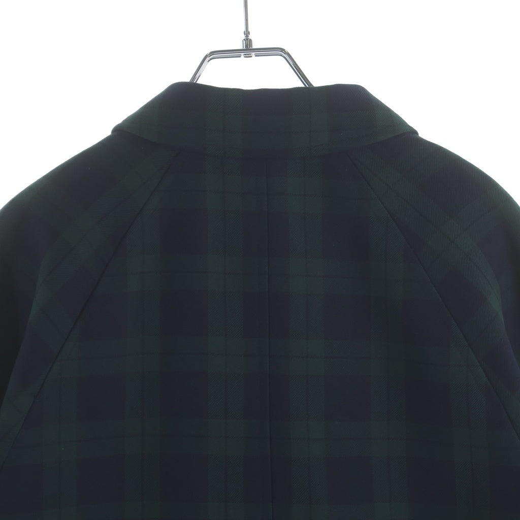 A.P.C(アーペーセー) ブラックウォッチ チェック ステンカラーコート グリーン/ブラック