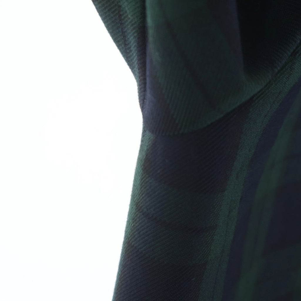 A.P.C(アーペーセー) ブラックウォッチ チェック ステンカラーコート グリーン/ブラック