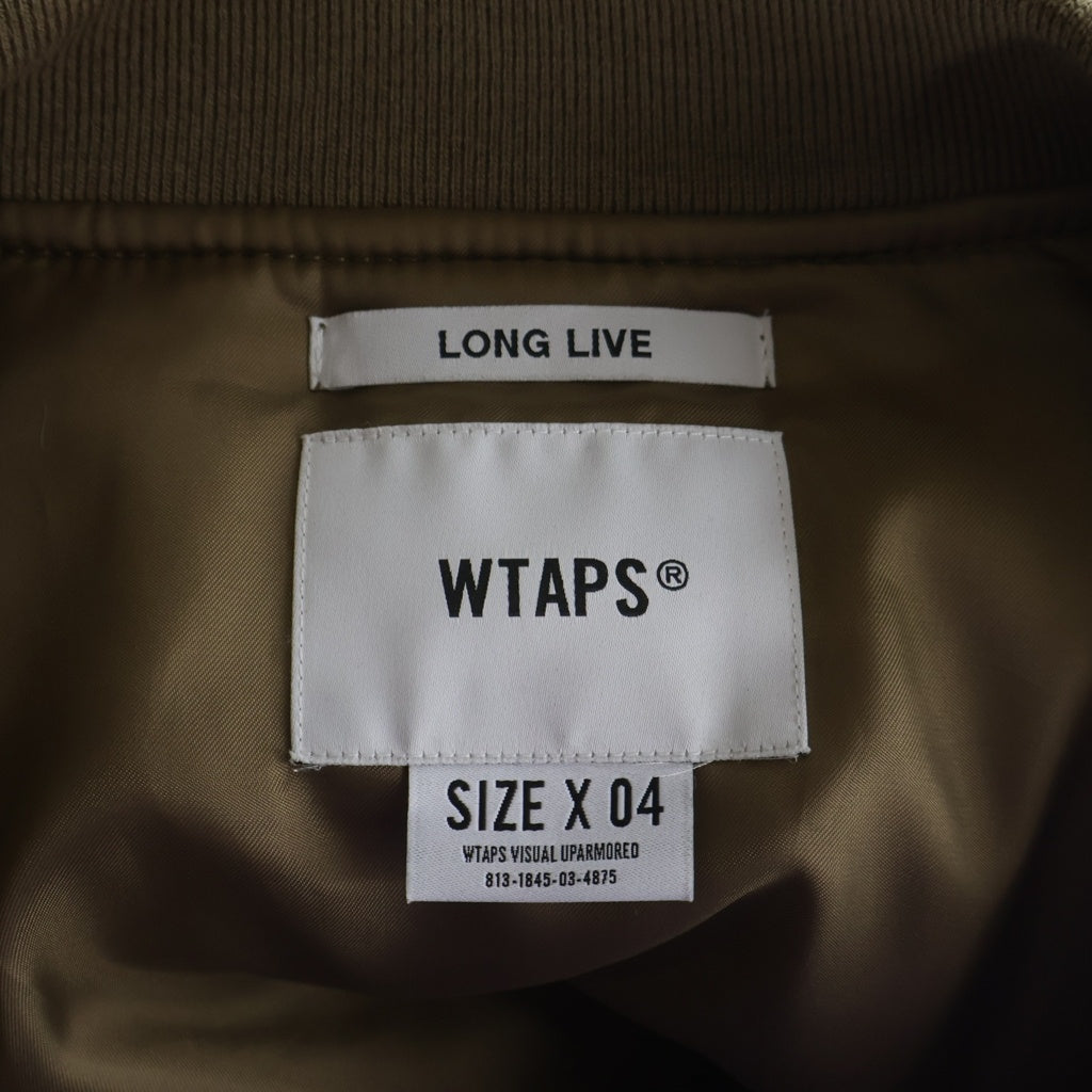WTAPS(ダブルタップス) 21AW YT13/JACKET/SYNTHETIC シンセティック フェイクレザー ボンバージャケット ブラウン 212BRDT-JKM05