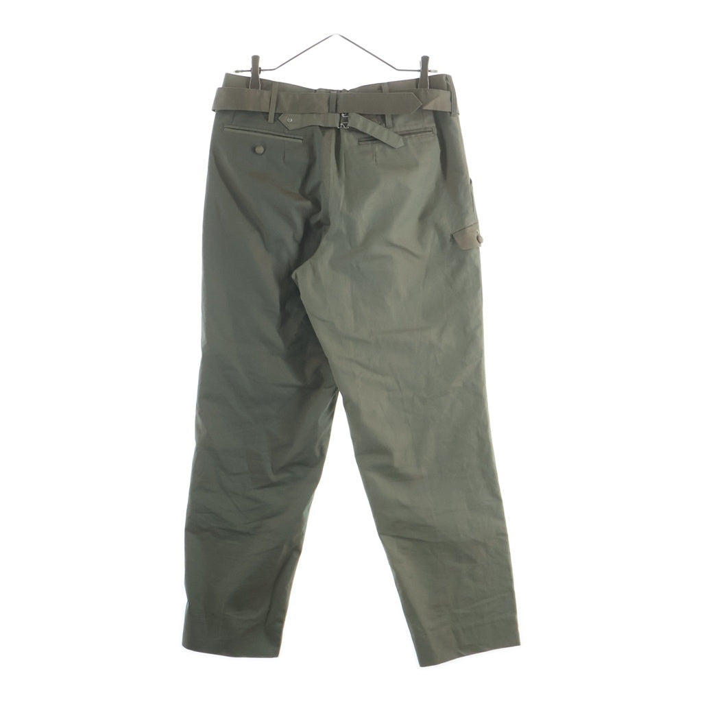 SUGARHILL(シュガーヒル) 20SS CHAMBRAY TRIPLE PLEATED TROUSERS シャンブレー トリプル プリーツド トラウザーズパンツ カーキ 20SSPT05