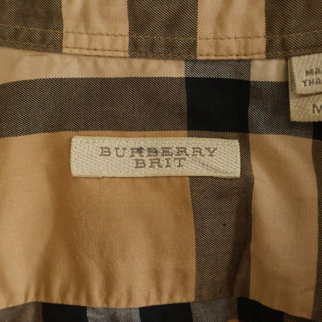 BURBERRY BRIT(バーバリー ブリット) ノバチェック ロングスリーブ コットンシャツ ブラウン 3873780