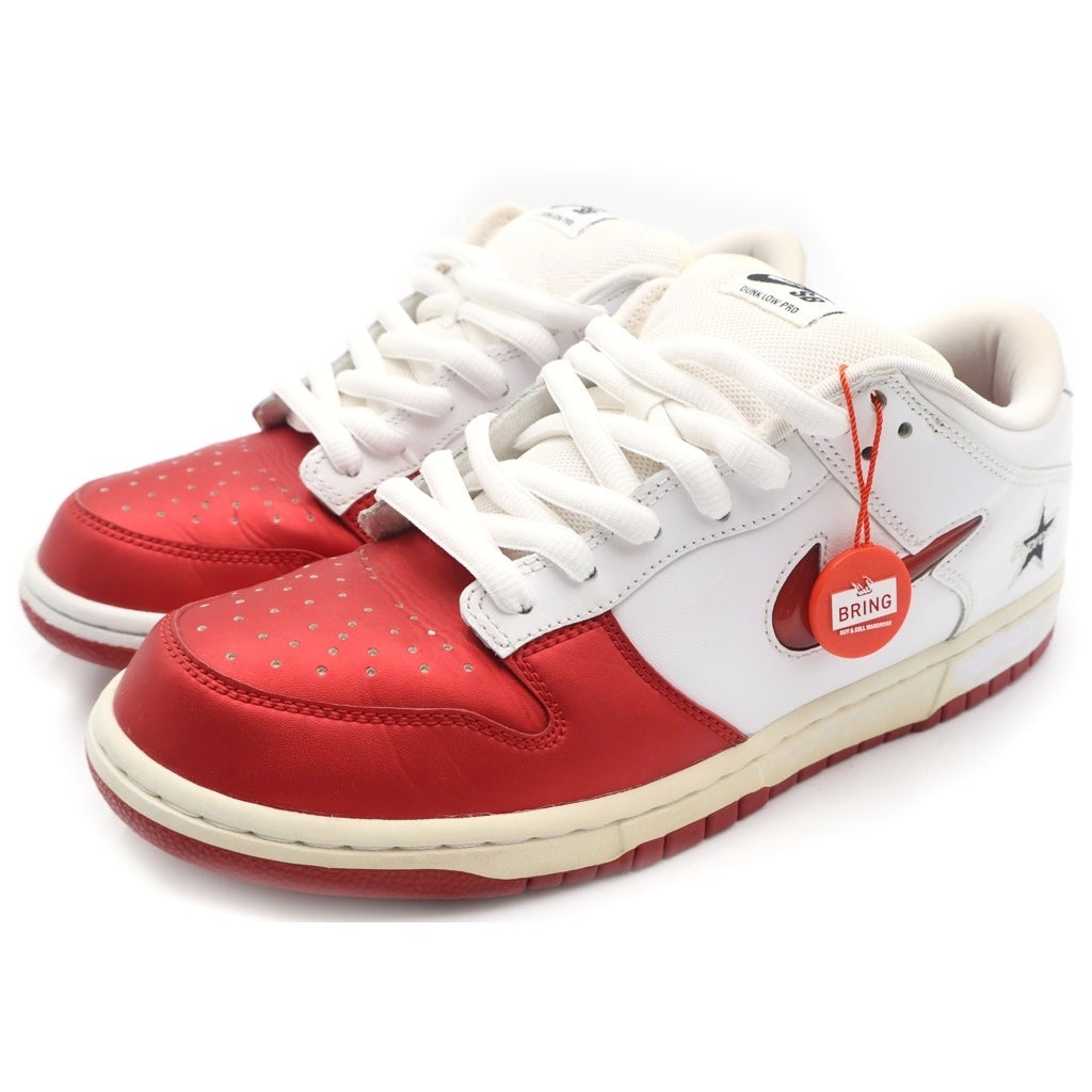NIKE(ナイキ) ×SUPREME DUNK LOW VARSITY RED シュプリーム ダンク バーシティレッド ローカットスニーカー ホワイト/レッド US10.5/28.5cm CK3480-600