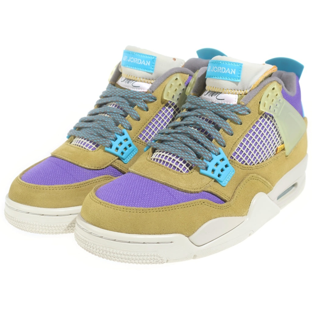 NIKE(ナイキ) ×UNION AIR JORDAN 4 SP DESERT MOSS ユニオン エアジョーダン デザートモス ローカットスニーカー カーキ/パープル US10/28cm DJ5718-300