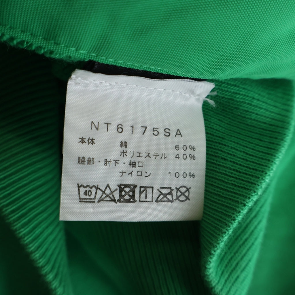 Sacai(サカイ) 17AW ×THE NORTH FACE ザノースフェイス ナイロン切替 ロゴプリント プルオーバーフーディー パーカー グリーン NT6175SA