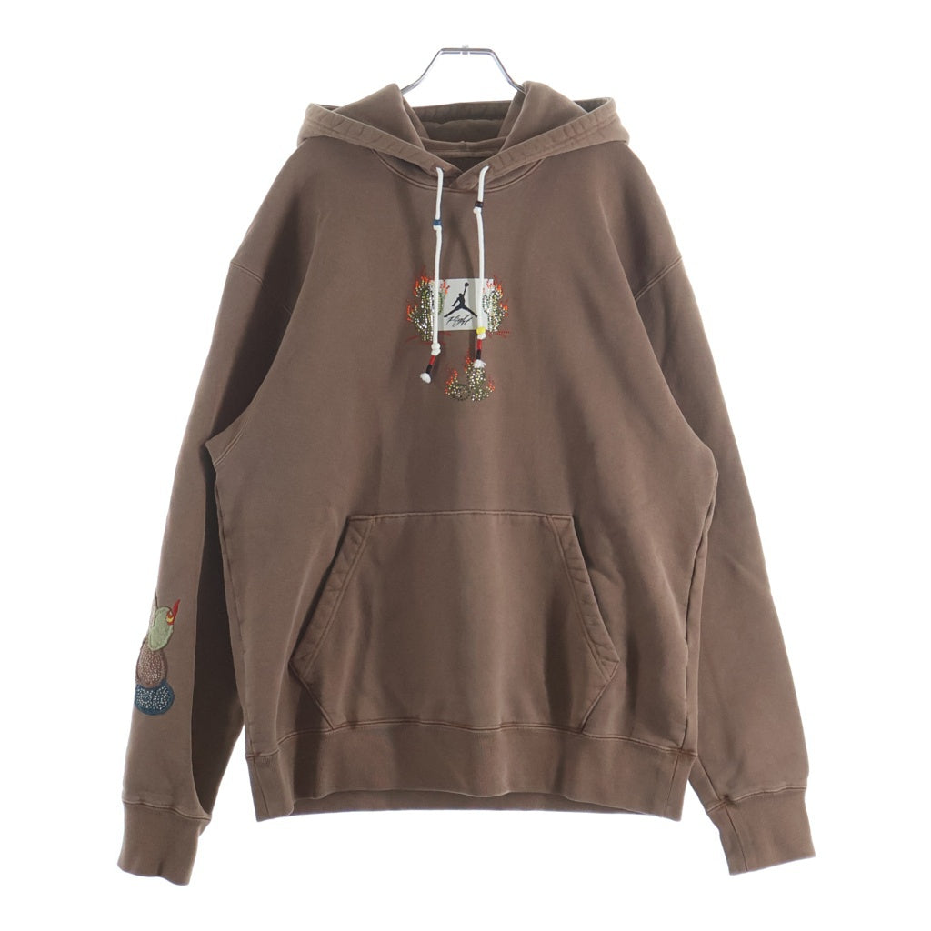 NIKE(ナイキ) JORDAN BRAND M J TS HOODIE ARCHAEO ジョーダンブランド ロゴ ラメストーン プルオーバーフーディー パーカー ブラウン DO4093-256