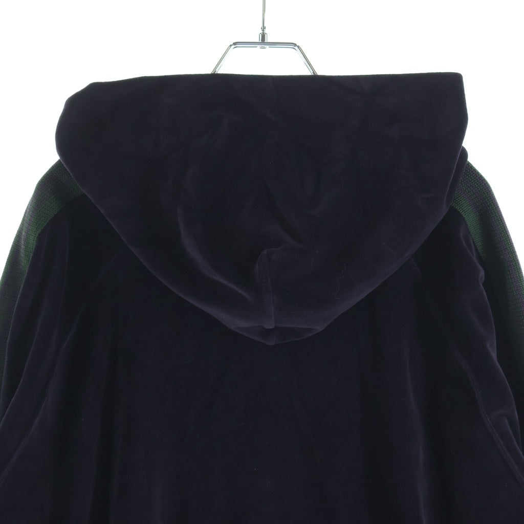Needles(ニードルス) 21AW Track Hoody-C/Pe Velour ベロア トラック プルオーバーフーディー パーカー パープル J0228