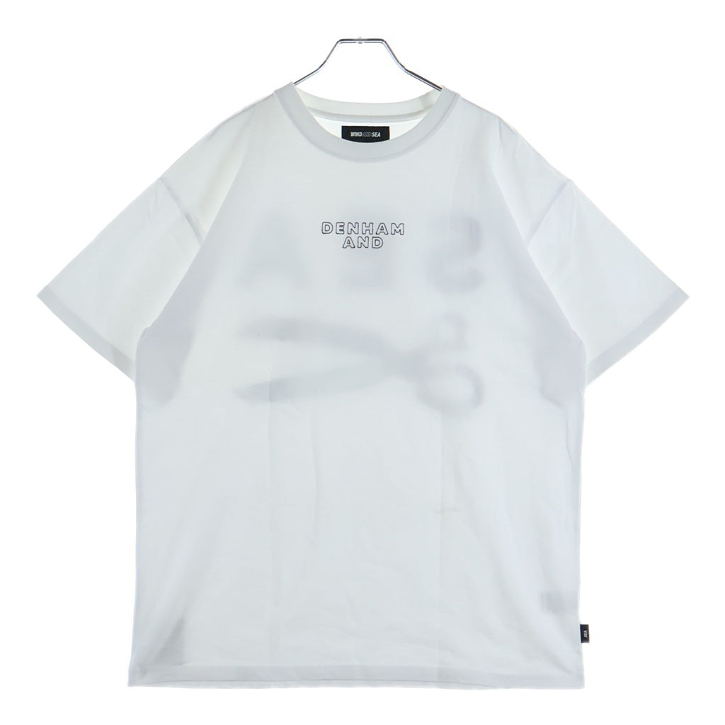 WIND AND SEA(ウィンダンシー) ×DENHAM SULFUR TEE デンハム サルファー クルーネック半袖Tシャツ カットソー ホワイト WDS-C-DHM-23-Q4-08