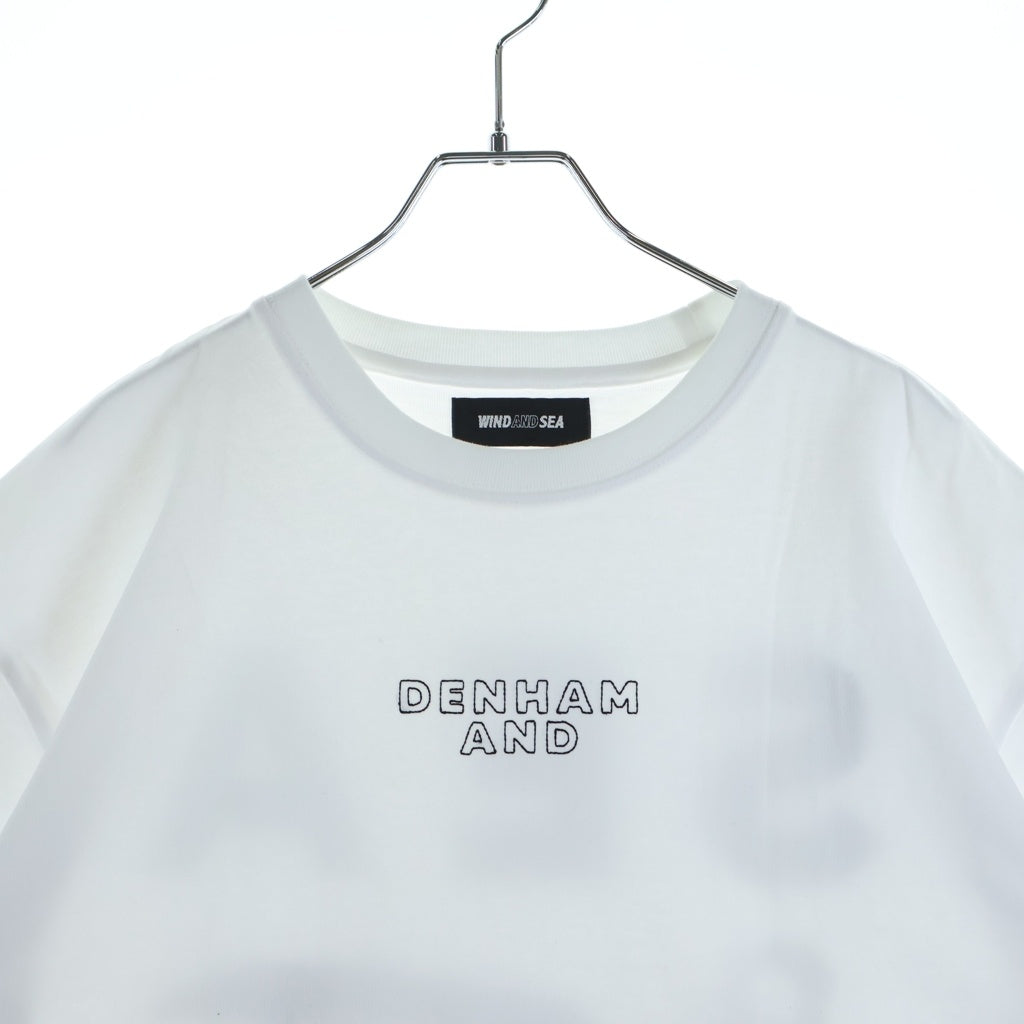 WIND AND SEA(ウィンダンシー) ×DENHAM SULFUR TEE デンハム サルファー クルーネック半袖Tシャツ カットソー ホワイト WDS-C-DHM-23-Q4-08
