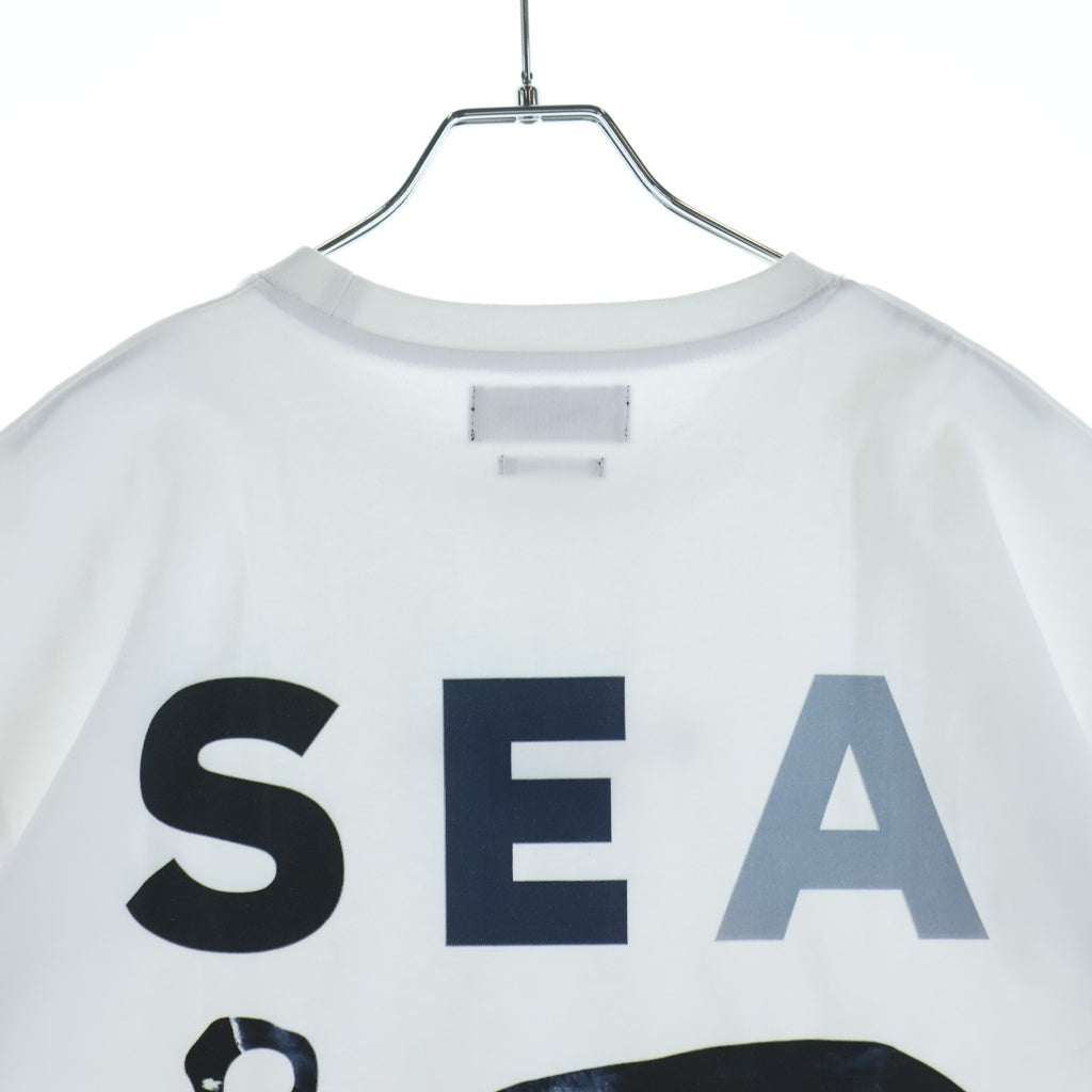 WIND AND SEA(ウィンダンシー) ×DENHAM SULFUR TEE デンハム サルファー クルーネック半袖Tシャツ カットソー ホワイト WDS-C-DHM-23-Q4-08