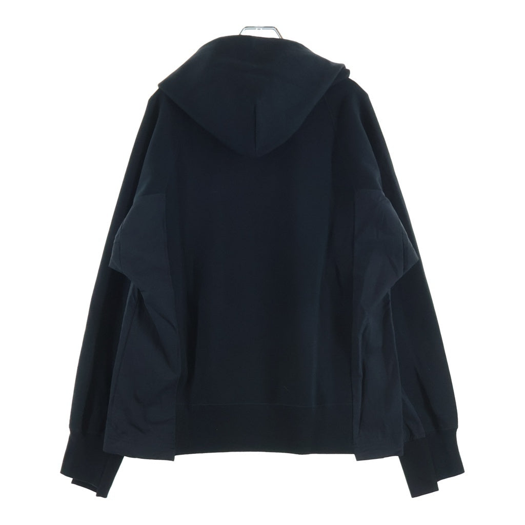 NIKE(ナイキ) 20AW ×sacai NRG PULLOVER HOODIE ナイロン切替 プルオーバーフーディー パーカー ブラック CZ4695-100