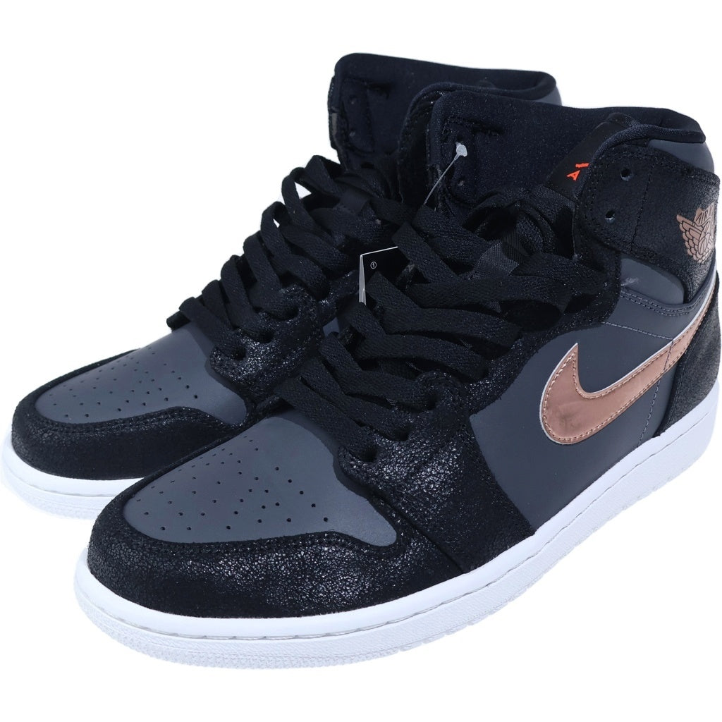 NIKE(ナイキ) 【観賞用2016年製】AIR JORDAN 1 RETRO HIGH BRONZE MEDAL エアジョーダン レトロ ブロンズメダル ハイカットスニーカー ブラック/ブロンズ US9/27cm 332550-016