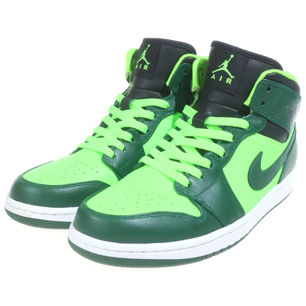 NIKE(ナイキ) 【観賞用2012年製】AIR JORDAN 1 MID GORGE GREEN エアジョーダン 1 ゴージグリーン ミッドカットスニーカー グリーン US9/27cm 554724-330
