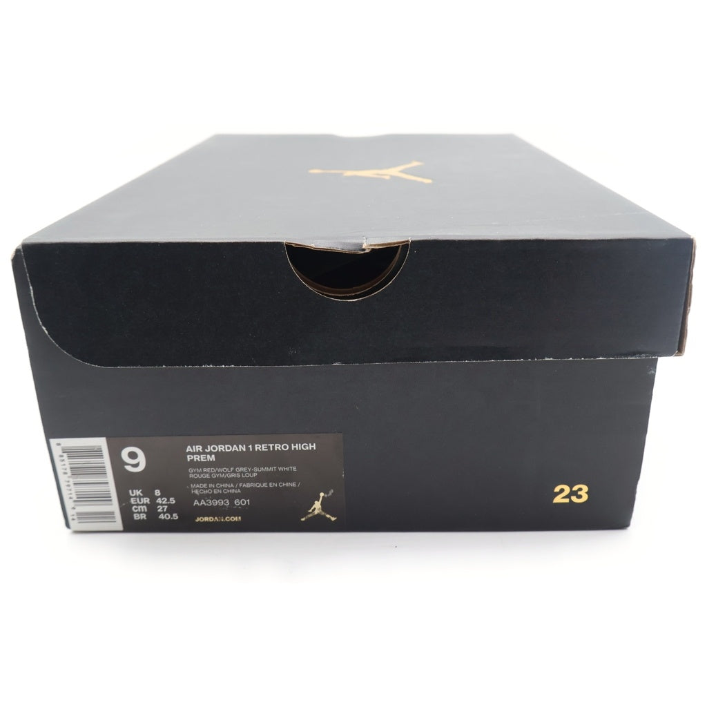 NIKE(ナイキ) AIR JORDAN 1 HIGH エアジョーダン1 レトロ ハイカットスニーカー レッド/グレー US9/27cm AA3993-601