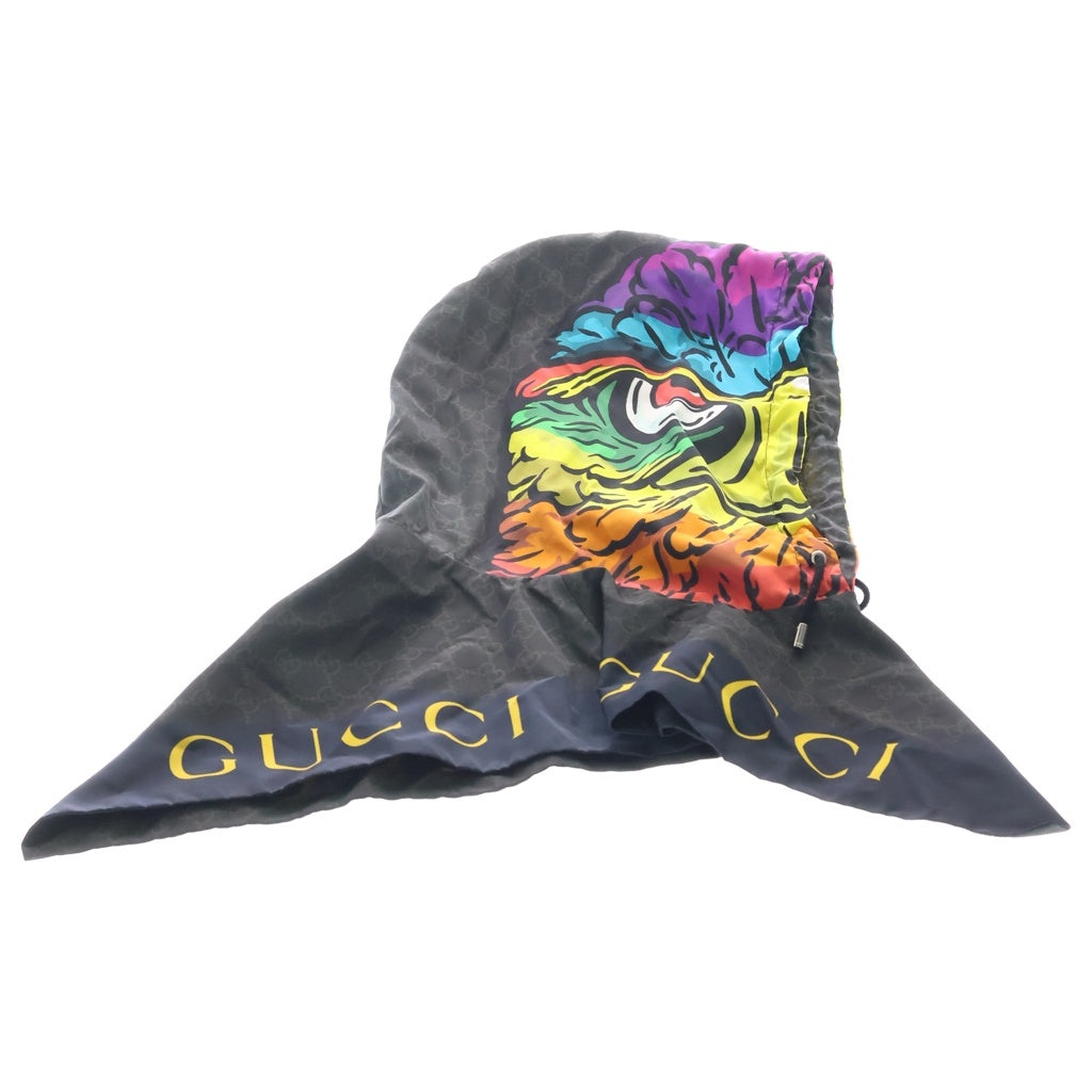 GUCCI(グッチ) イーグルモチーフ ナイロン フードポンチョ マルチカラー