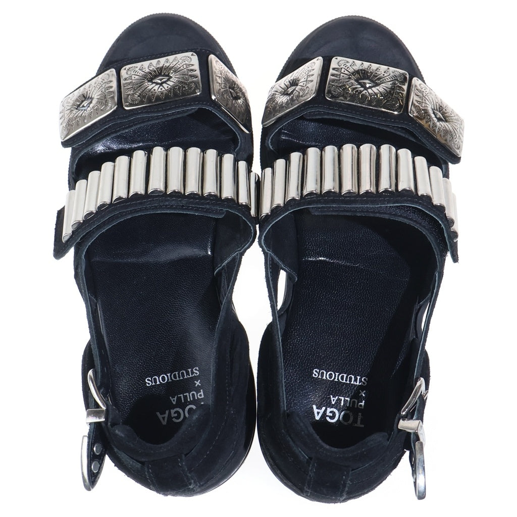 TOGA PULLA(トーガ プルラ) STUDIOUS別注 METAL SNEAKER SANDAL メタルスニーカーサンダル レディース ブラック/シルバー