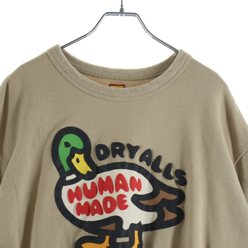 HUMAN MADE(ヒューマンメイド) ダックプリント スウェット クルーネック半袖Tシャツ カットソー ベージュ