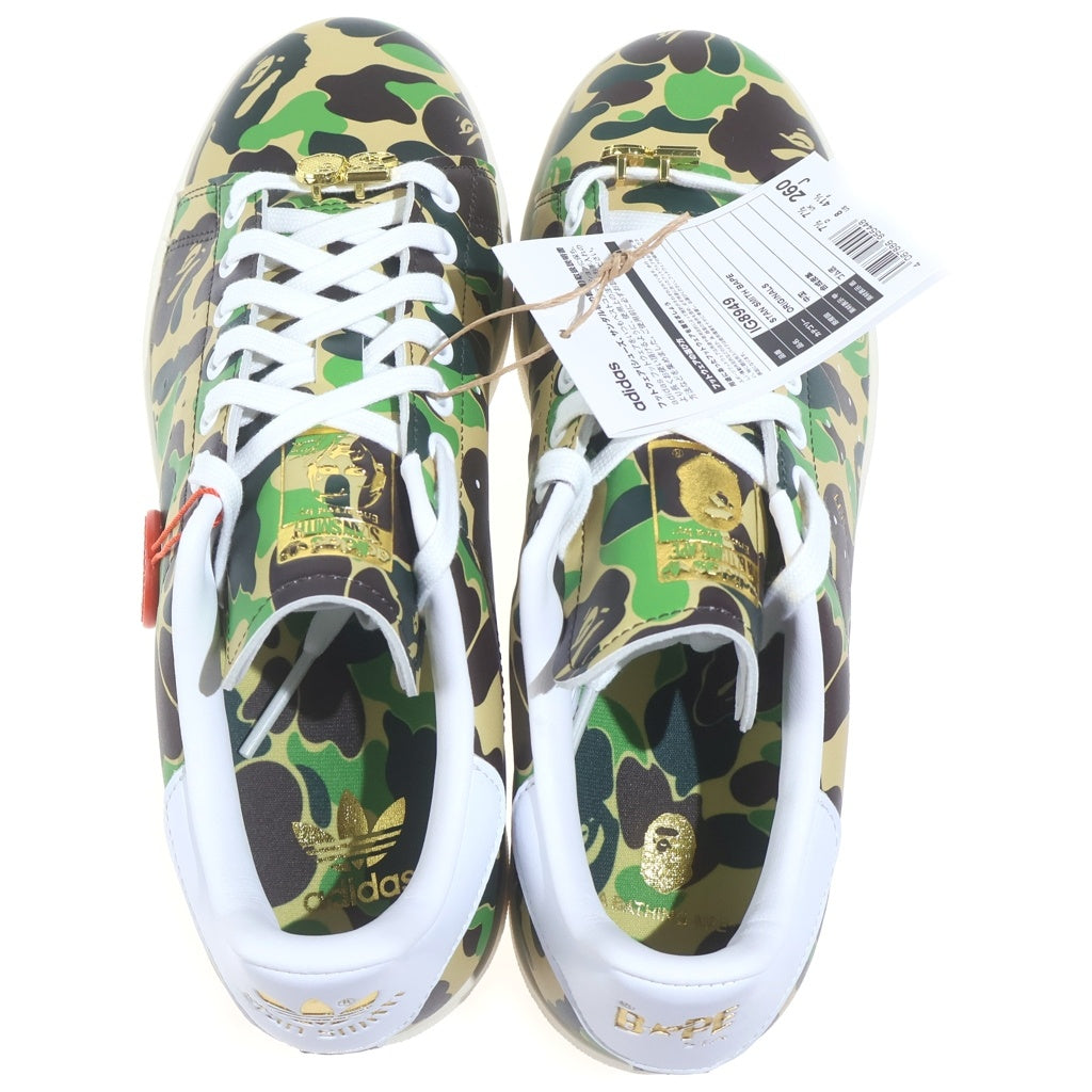 adidas(アディダス) ×A BATHING APE STAN SMITH ABC CAMO ア ベイシングエイプ スタンスミス カモ柄 ローカットスニーカー マルチ US8/26cm IG8949