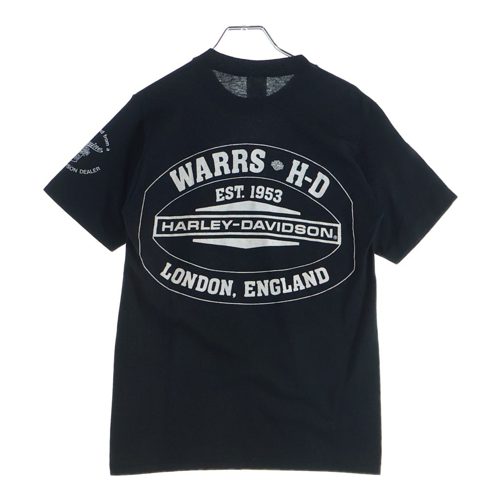 VINTAGE(ヴィンテージ) 80S VINTAGE HarleyDavidson ハーレーダビッドソン イーグル&シールドプリントTシャツ 半袖カットソー ブラック