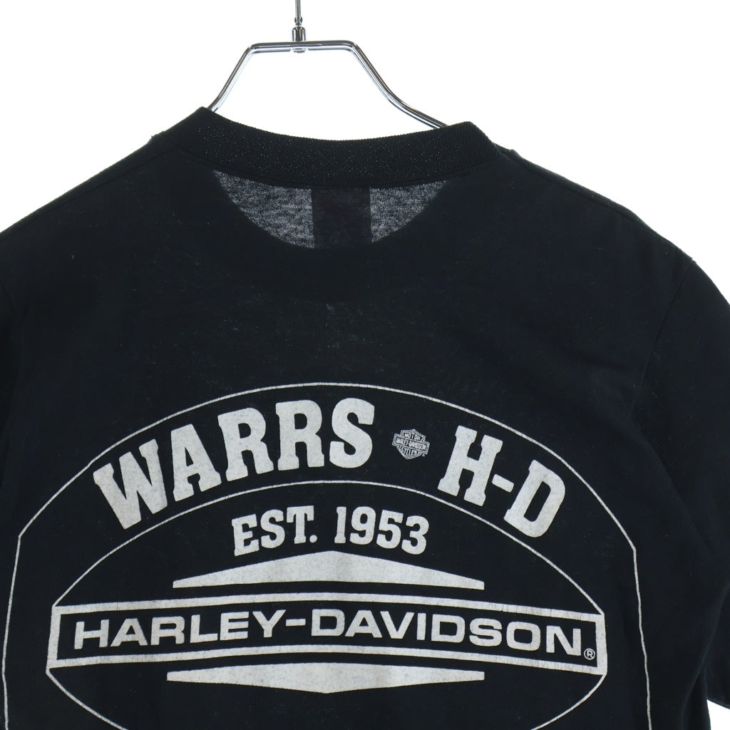 VINTAGE(ヴィンテージ) 80S VINTAGE HarleyDavidson ハーレーダビッドソン イーグル&シールドプリントTシャツ 半袖カットソー ブラック