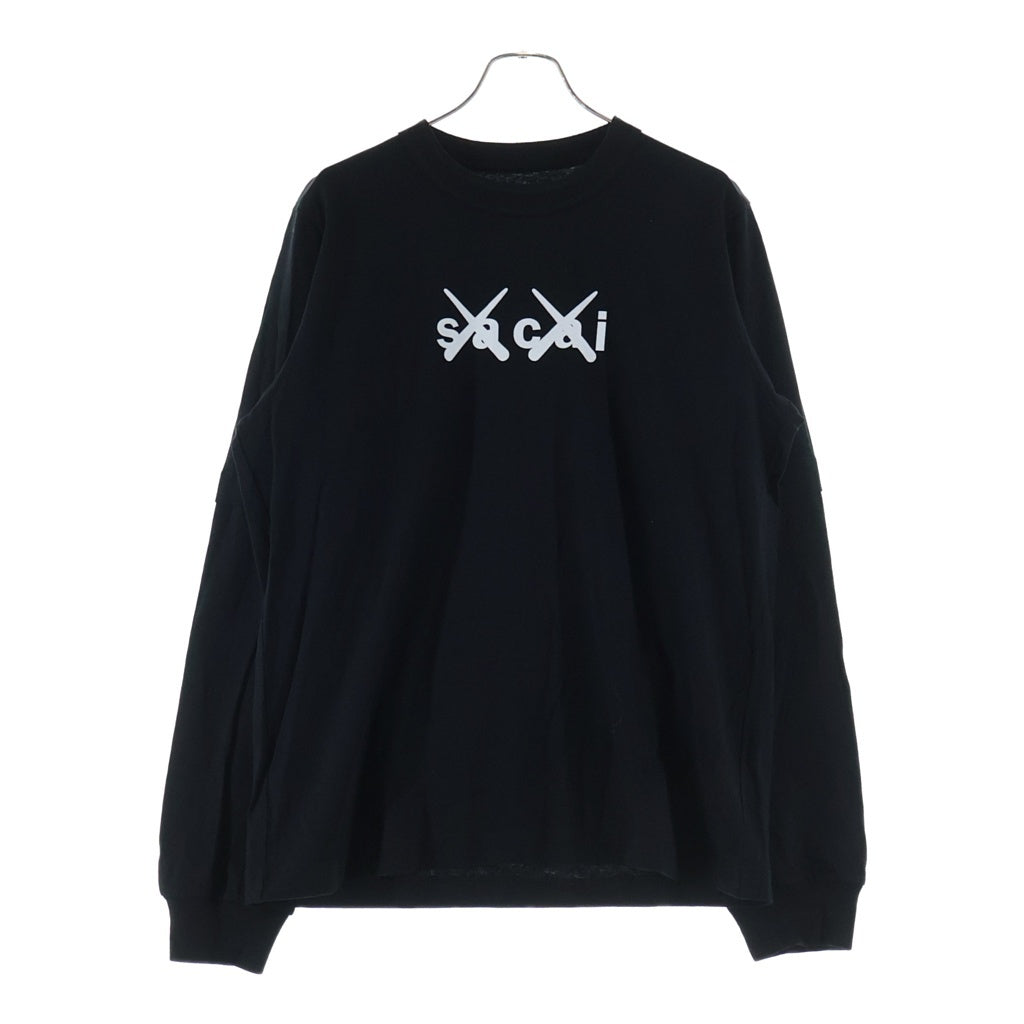 Sacai(サカイ) 21AW ×KAWS FLOCK PRINT LONG SLEEVE T-SHIRT カウズ 