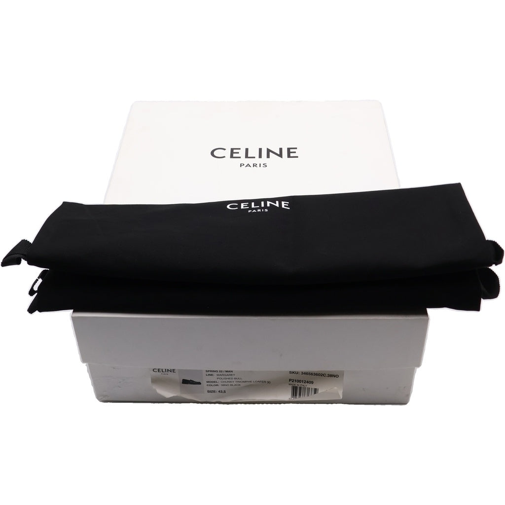 CELINE(セリーヌ) 22SS CHUNKY TRIONPHE LOAFER 30 チャンキー トリオンフ レザーローファー ブラック FA1221