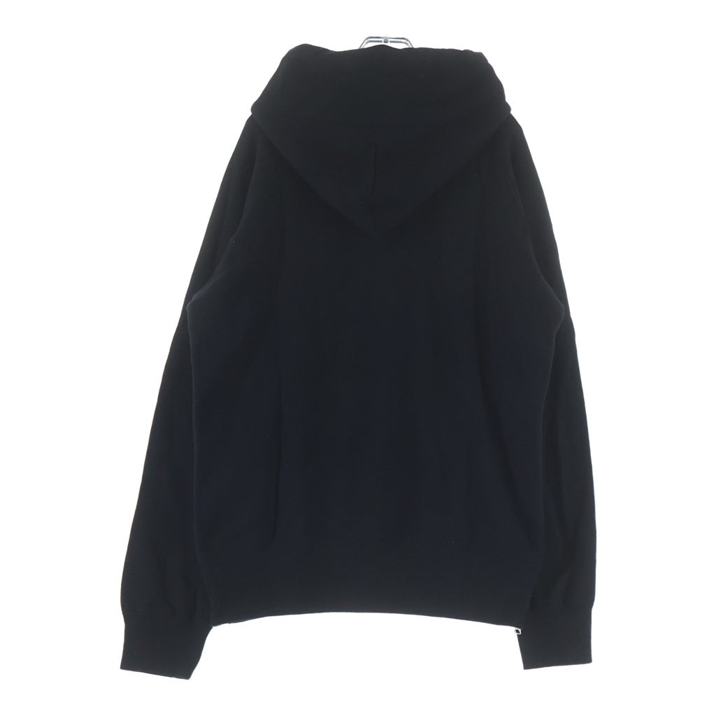 Sacai(サカイ) 19SS SPRING/WINTER SWEAT HOODIE スプリング/ウィンター コットン 両面プリント サイドジップ プルオーバー スウェットフーディー パーカー ブラック 19-1927M