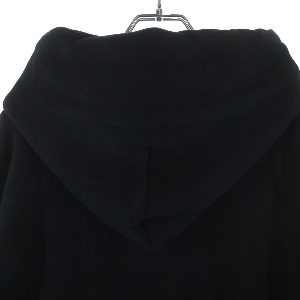 Sacai(サカイ) 19SS SPRING/WINTER SWEAT HOODIE スプリング/ウィンター コットン 両面プリント サイドジップ プルオーバー スウェットフーディー パーカー ブラック 19-1927M