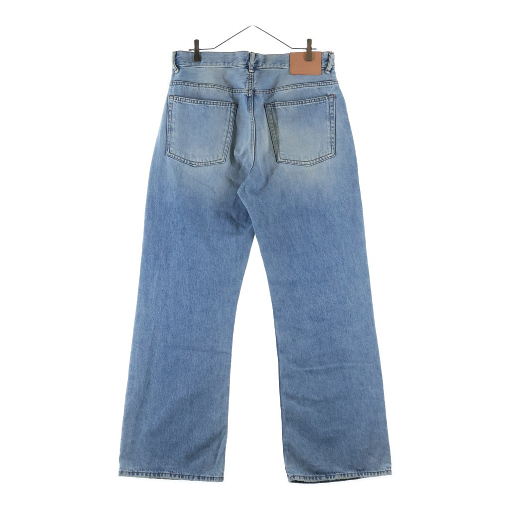 Acne Studios(アクネ ストゥディオズ) 2021M LIGHT BLUE VINTAGE ライトブルー ヴィンテージ ダメージ加工 ボタンフライ ルーズフィットジーンズ デニムパンツ インディゴ B00277