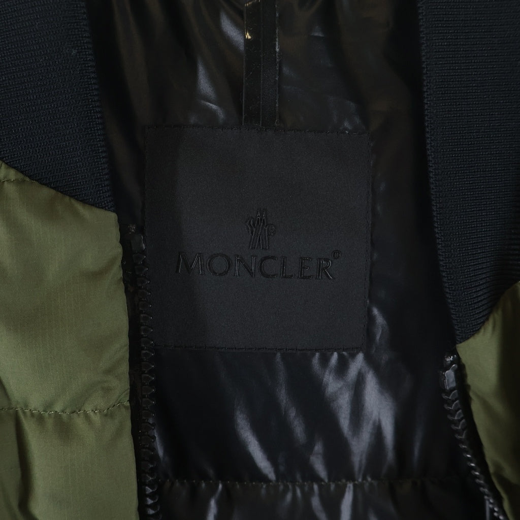 MONCLER(モンクレール) 23AW OISE DOWN JACKET アームロゴワッペン ジップアップ ダウンジャケット ブルゾン グリーン I20911A00043 596IU