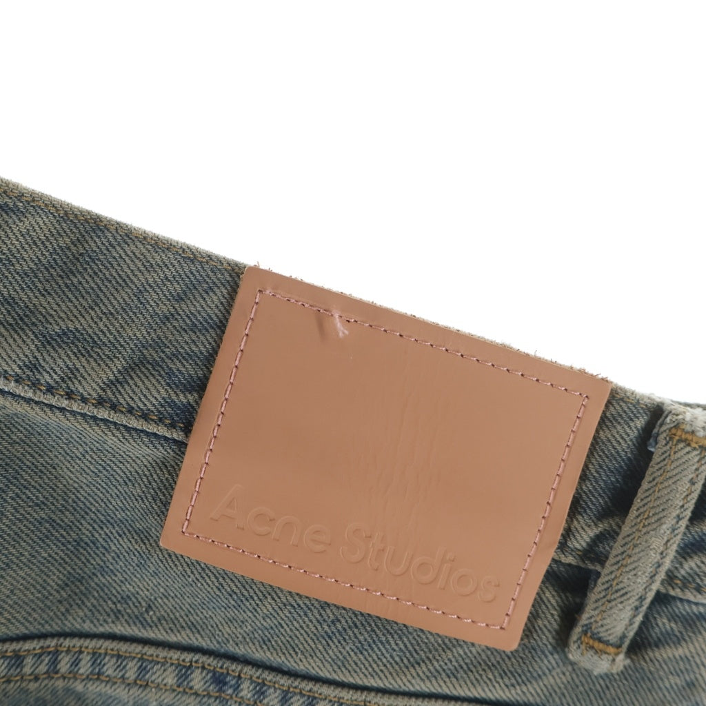 Acne Studios(アクネ ストゥディオズ) 2021M デルタ バックロゴパッチ ウオッシュド加工 マルチポケット ボタンフライ レギュラー フィット デニム パンツ B00338