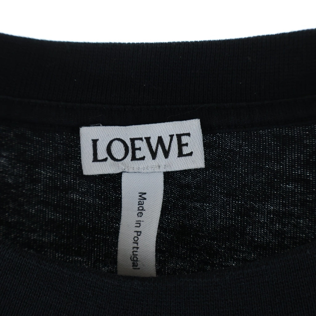 LOEWE(ロエベ) 18AW ロゴプリント クルーネック半袖Tシャツ カットソー ブラック H6289390CR