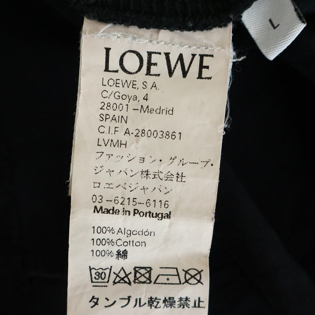 LOEWE(ロエベ) 18AW ロゴプリント クルーネック半袖Tシャツ カットソー ブラック H6289390CR