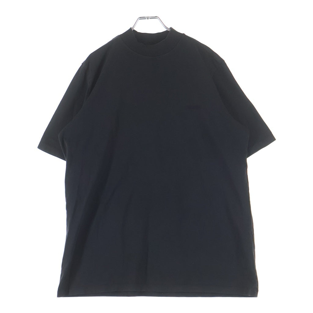 THE ATTICO(ジ・アティコ) 26SS ロゴ刺繍 モックネック半袖Tシャツ カットソー ブラック 260WCT00360