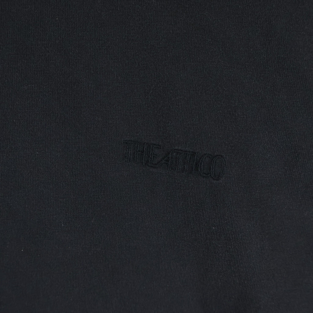 THE ATTICO(ジ・アティコ) 26SS ロゴ刺繍 モックネック半袖Tシャツ カットソー ブラック 260WCT00360