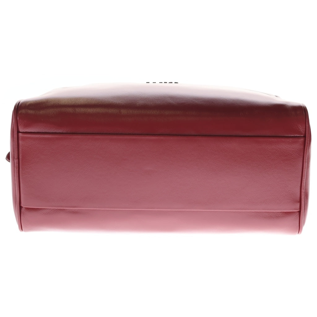 miumiu(ミュウミュウ) トップハンドル レザーハンドバッグ レッド 5BB182 レディース