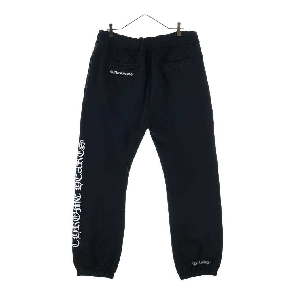 CHROME HEARTS(クロムハーツ) Scroll Label Fuck You Side Logo Sweat Long Pants スクロールラベル ファックユー サイドロゴ スウェットパンツ ブラック