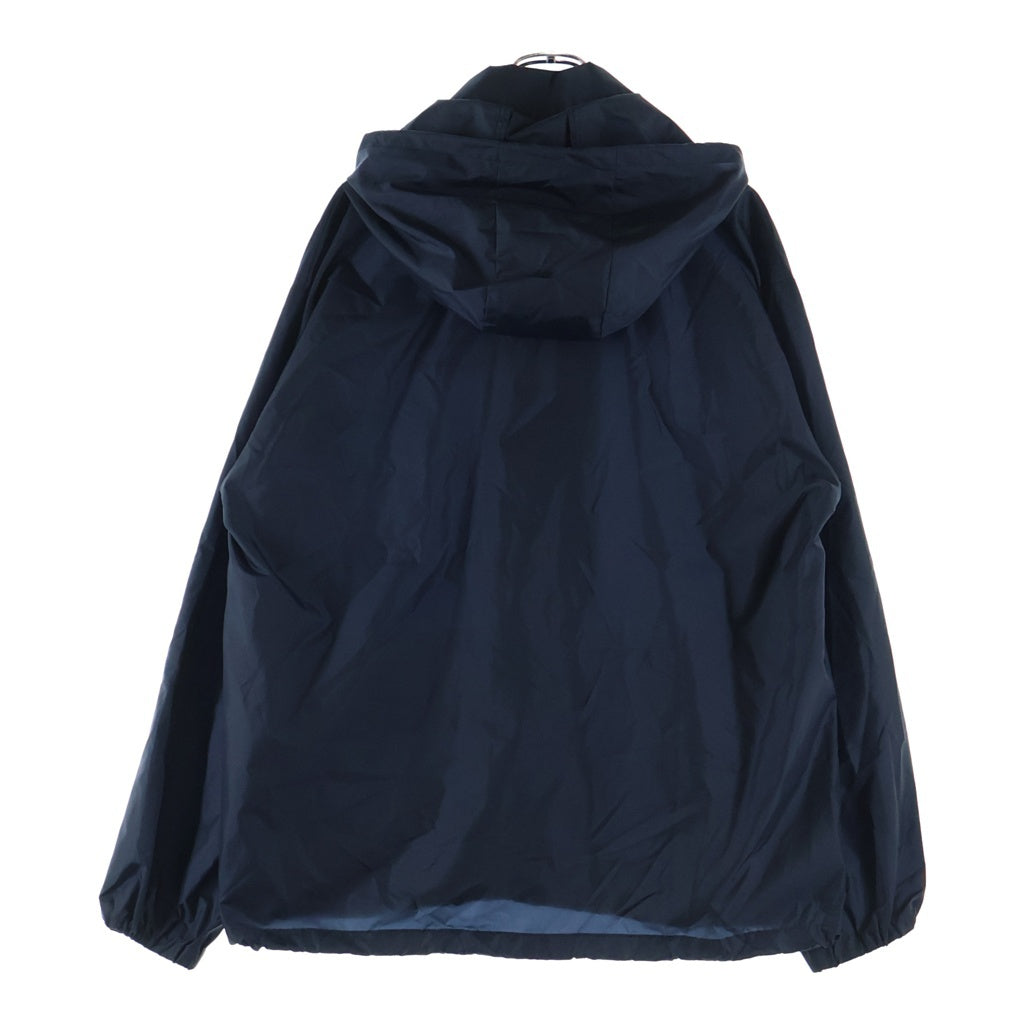 The Ennoy Professional(エンノイプロフェッショナル) 24SS PACKABLE NYLON JACKET パッカブル フロントロゴ刺繍 フード付 ジップアップナイロンジャケット ネイビー SS24BRENJK02LP