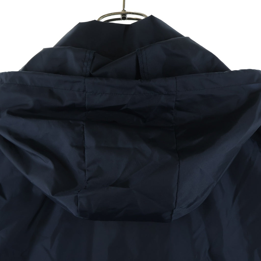 The Ennoy Professional(エンノイプロフェッショナル) 24SS PACKABLE NYLON JACKET パッカブル フロントロゴ刺繍 フード付 ジップアップナイロンジャケット ネイビー SS24BRENJK02LP